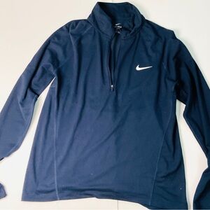 Nike Navy Dri-FIT Quarter-Zip Pullover Size M
